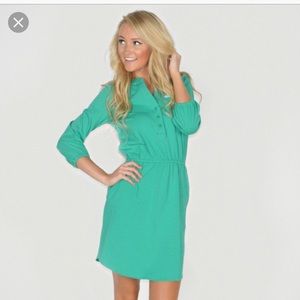 Lauren James The Virginia Jersey Dress Green Sz M